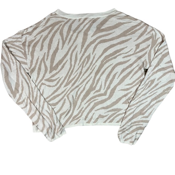 Beach Riot NWT XS Newport Sweater In Moonlight Zebra Tan/ Cream - Picture 7 of 9